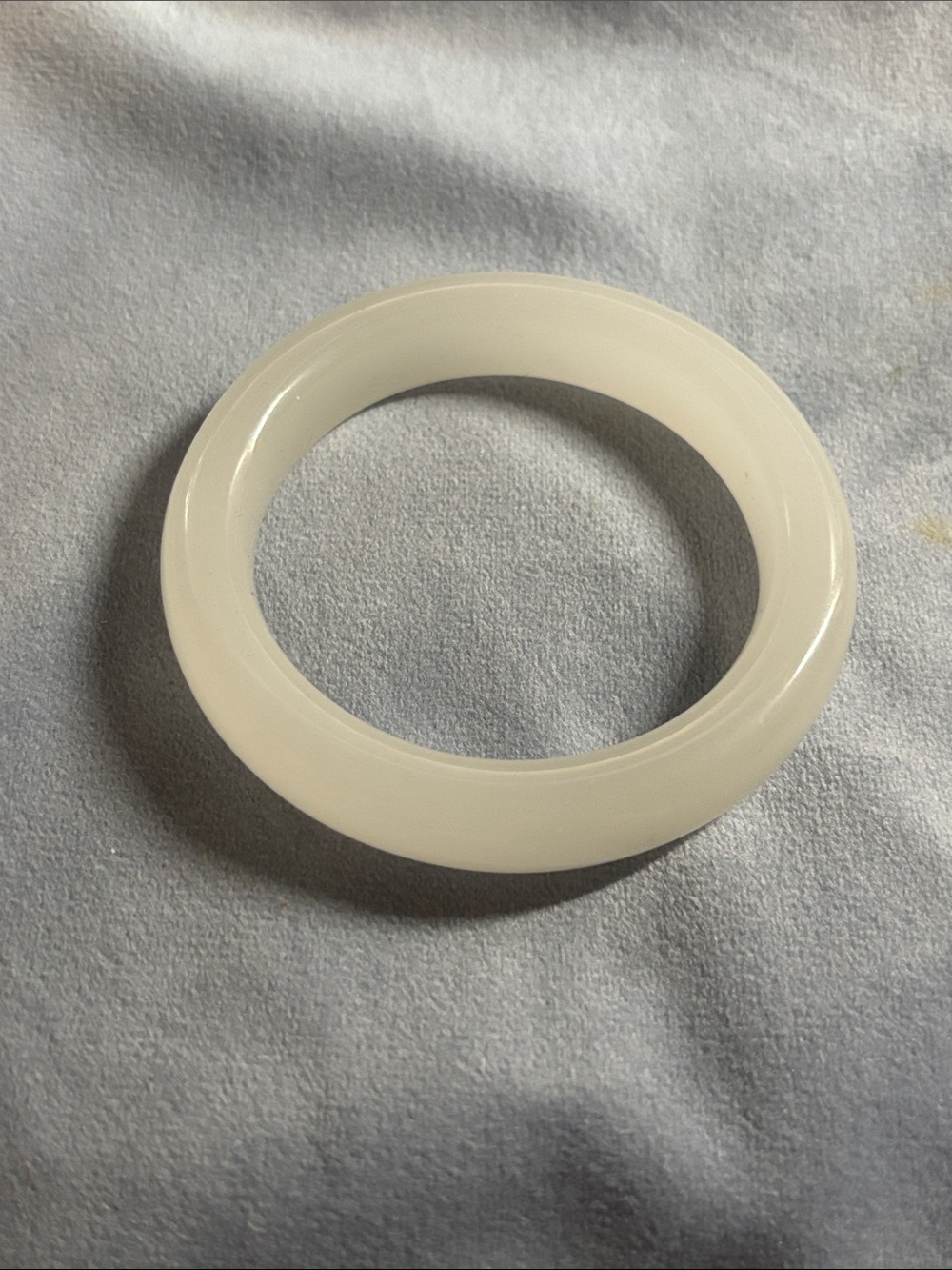 White Jade Cuff Bracelet "Inner Peace"